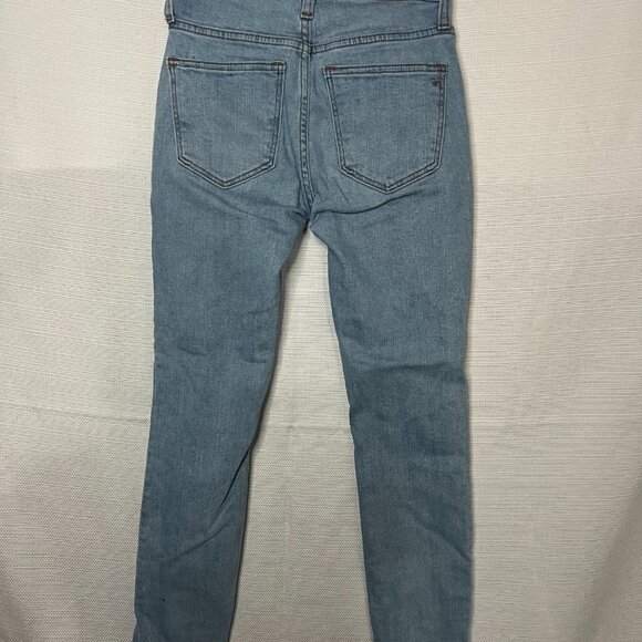Madewell 9” High Rise Skinny Button Fly Denim Jean Sz 23 Light Wash - 0388 - Picture 5 of 11